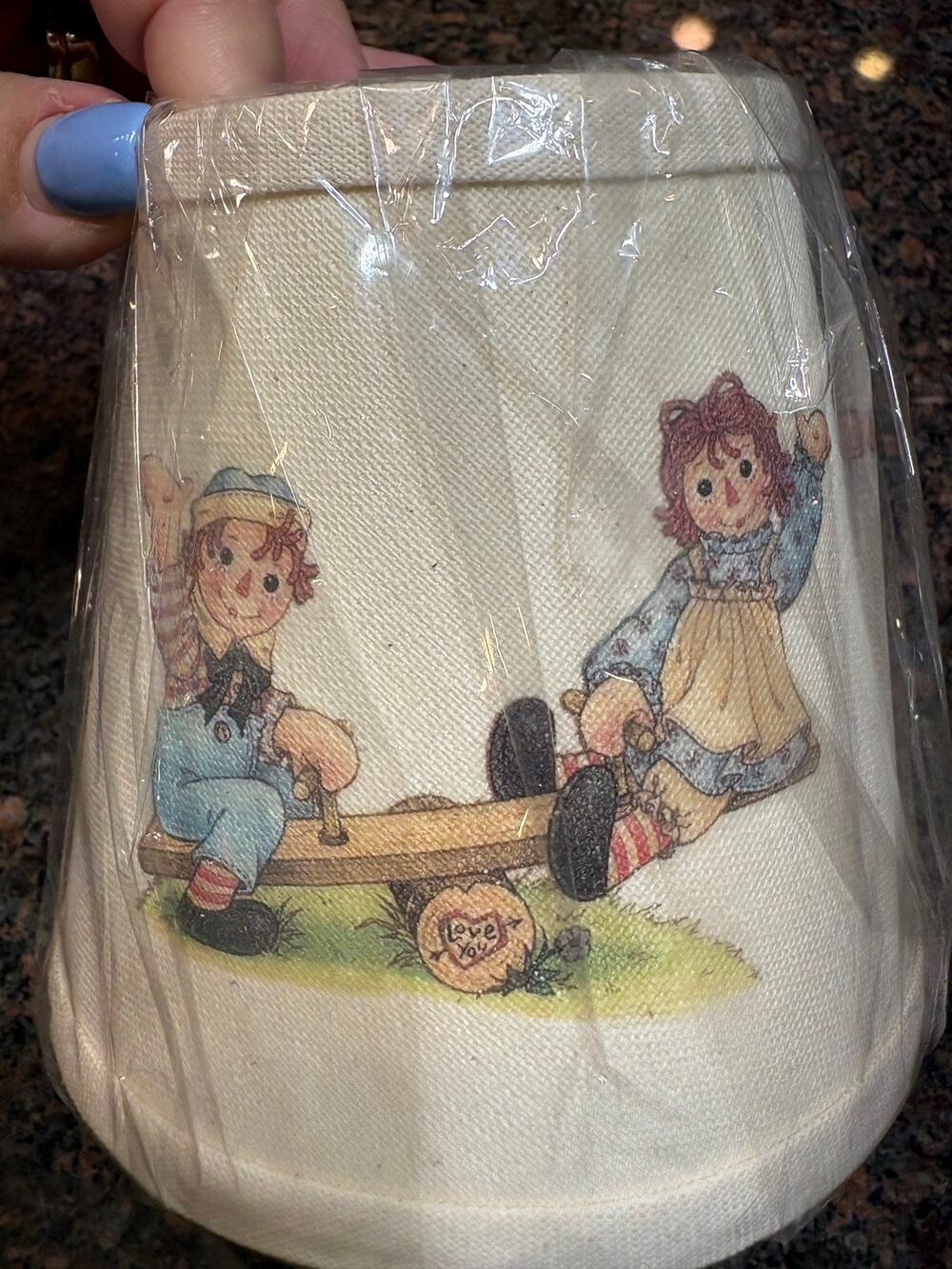 Raggedy Ann & Andy Small Lamp Shade 5" tall NIB Vintage